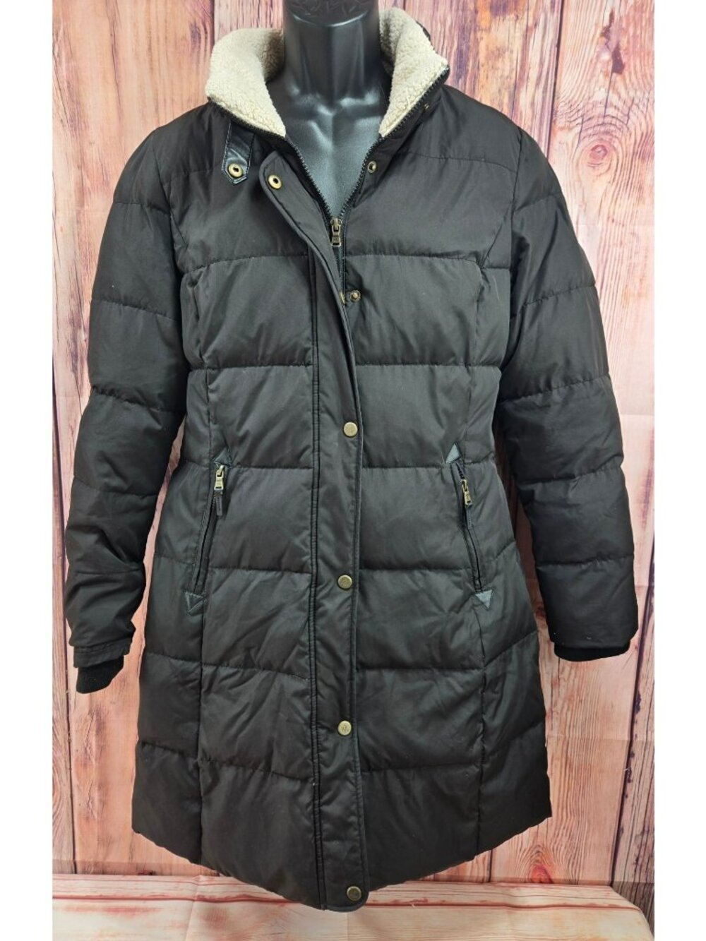 Lauren Ralph Lauren Womens Black Down Puffer Coat Medium